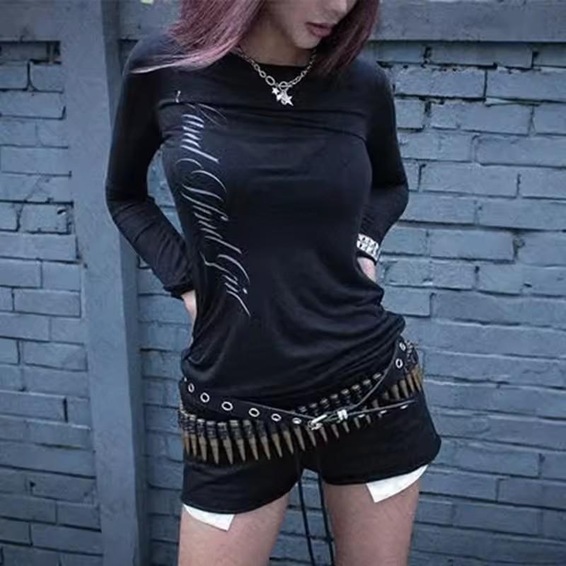 European And American Style Sexy All-matching Slim Long Sleeve Top Women