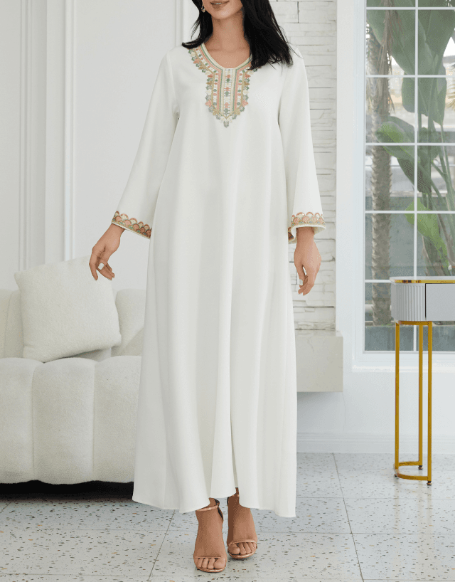 Women's Wear Fashion Stitching Lace Abaiya Robe