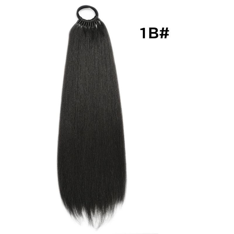 Wig Ponytail 60 Cm Long Straight Synthetic Ponytail Extension Made Of Heat-resistant Fiber
