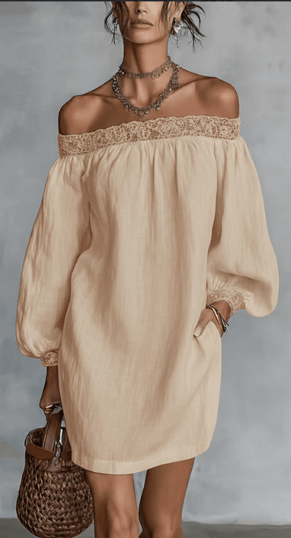 Resort-Style Off-the-Shoulder Dress
