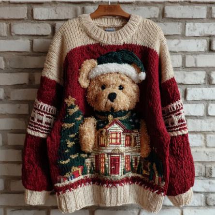 3D Digital Printing Pattern Christmas Women's Flannel Sweater