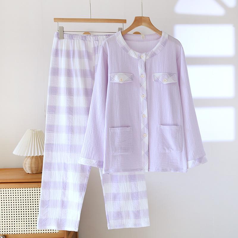 Soft Grid Warm Home Purple / M
