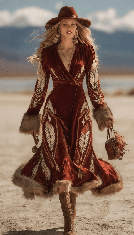 Winter Fashion Leisure Women's Long-Sleeved Extra-Long Dress