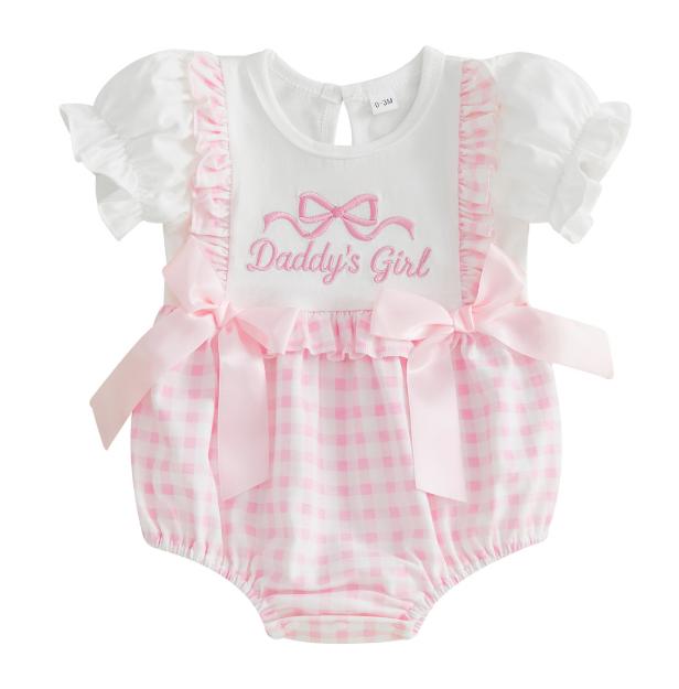 Letter-print Onesie Headband Set Baby Clothes