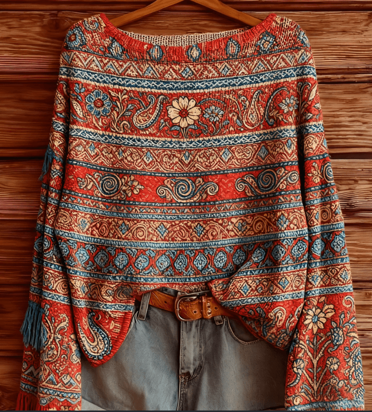 Lady Retro Style Long Sleeve