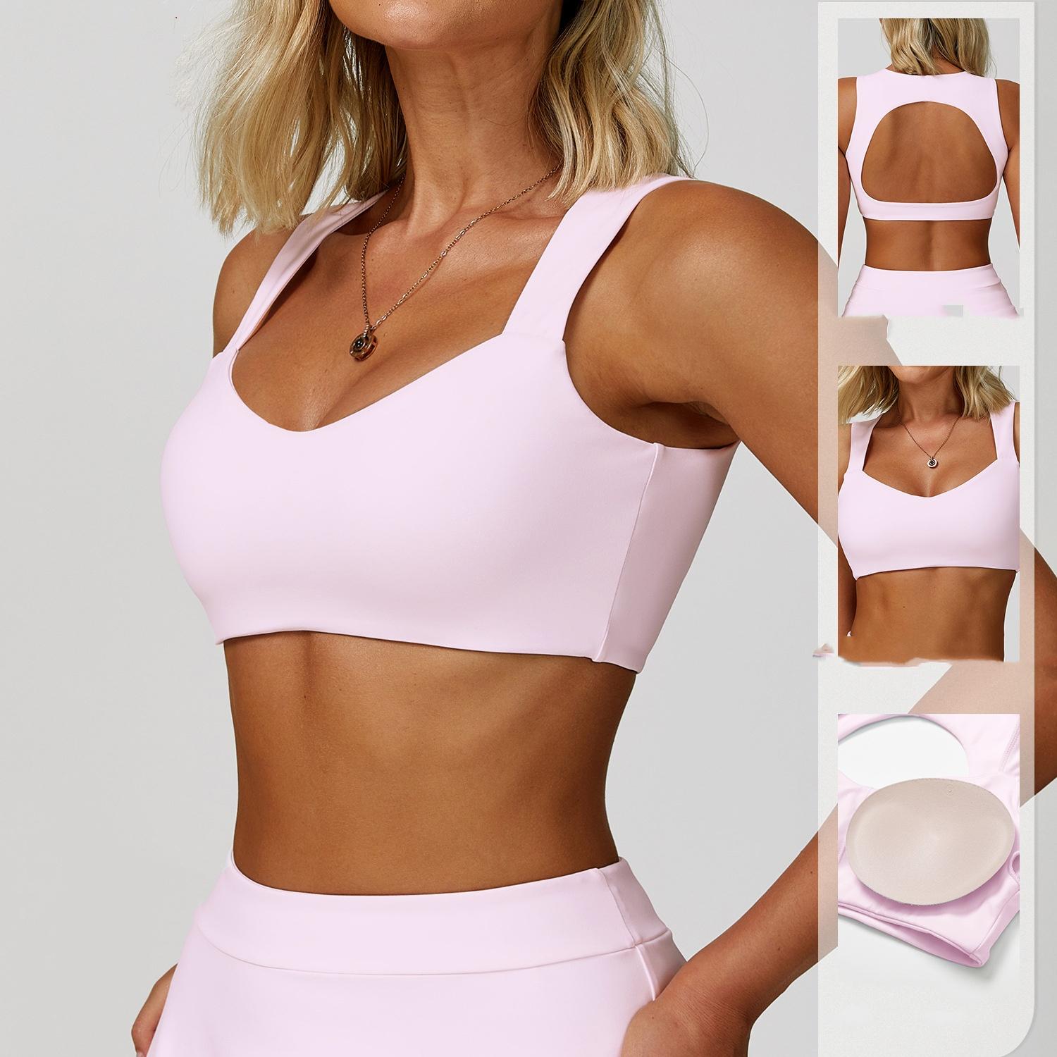 Fitness Running Double-shoulder Strap Underwear Hollow Out Beauty Back Exercise Underwear