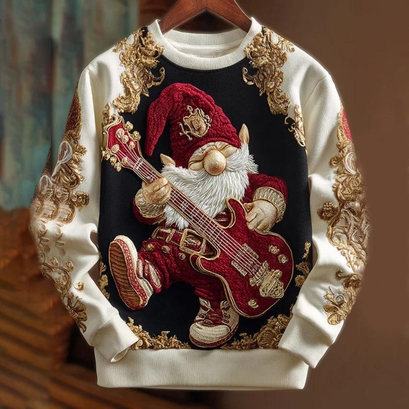 Womens Retro Casual Loose Animal-Print Faux Sweater Top