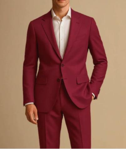 Solid-color Slim-fit Evening Suit Jacket