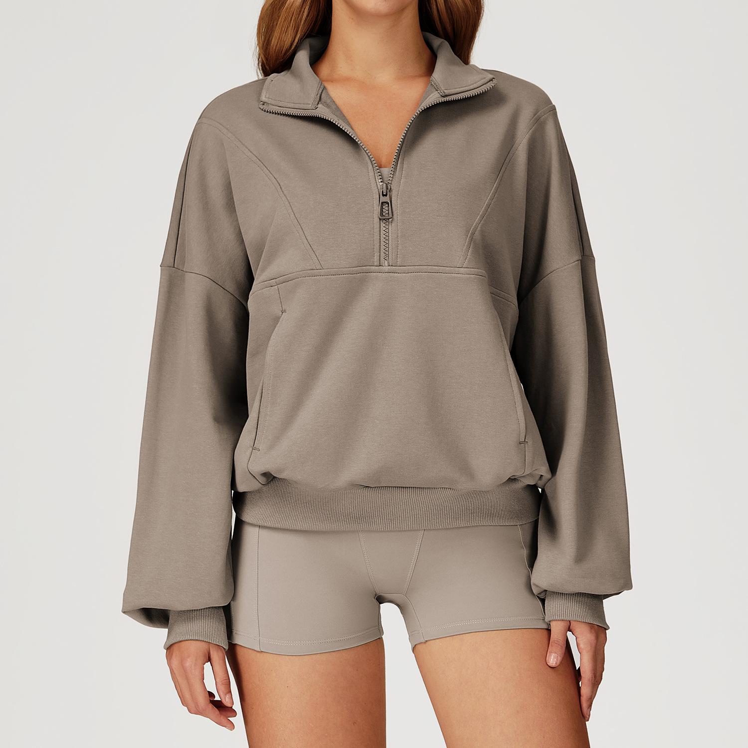 Casual Sweatshirt Zipper Windproof Warm All-matching Loose Sportswear