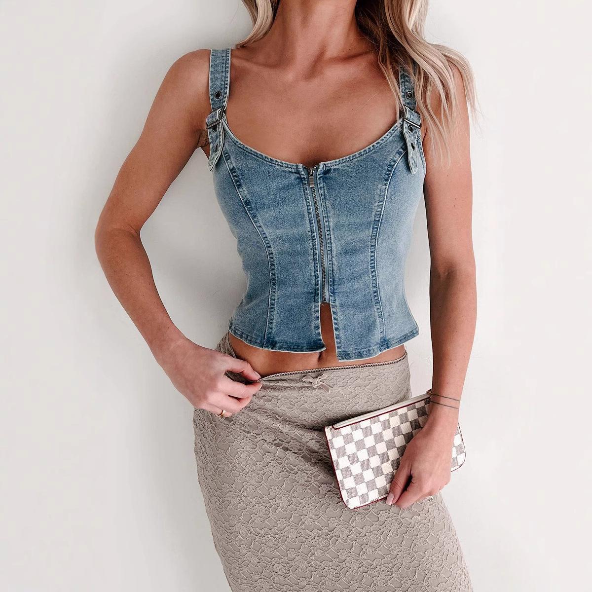 Women's Cowboy Cardigan Sleeveless Top