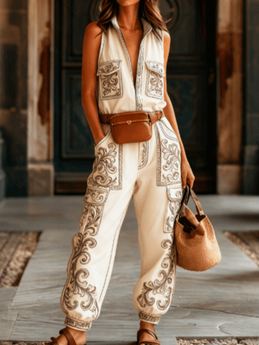 Bohemian Sleeveless Jumpsuit