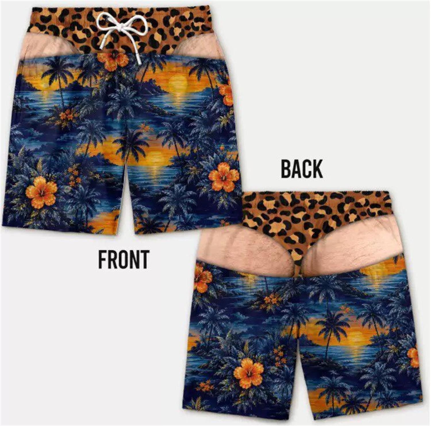 Breathable Printed Mens Casual Shorts