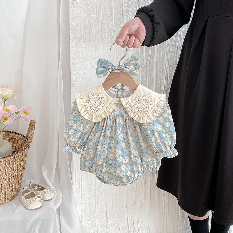 Lace-trimmed Dress For Little Girls Stylish Sister Outfits
