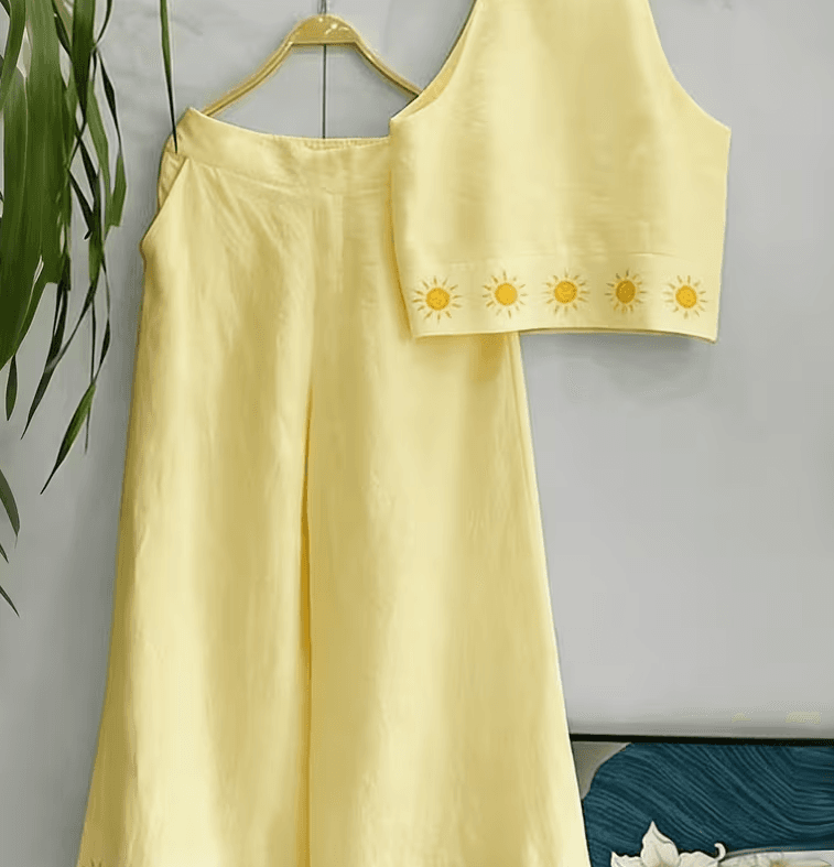 Simple Two-piece Set Of Suspender Wide-leg Pants For Women