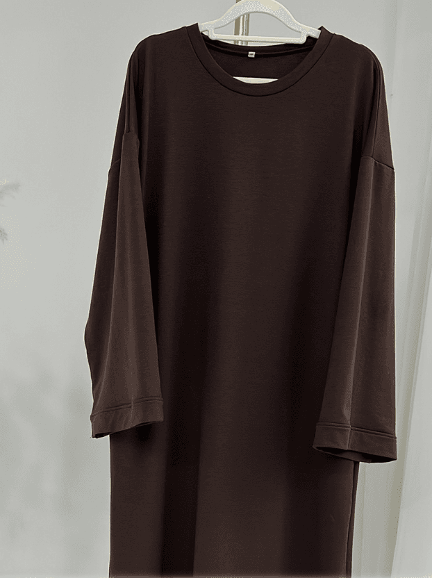 Women's Simple And Comfortable Solid Color Sweatshirt Dress