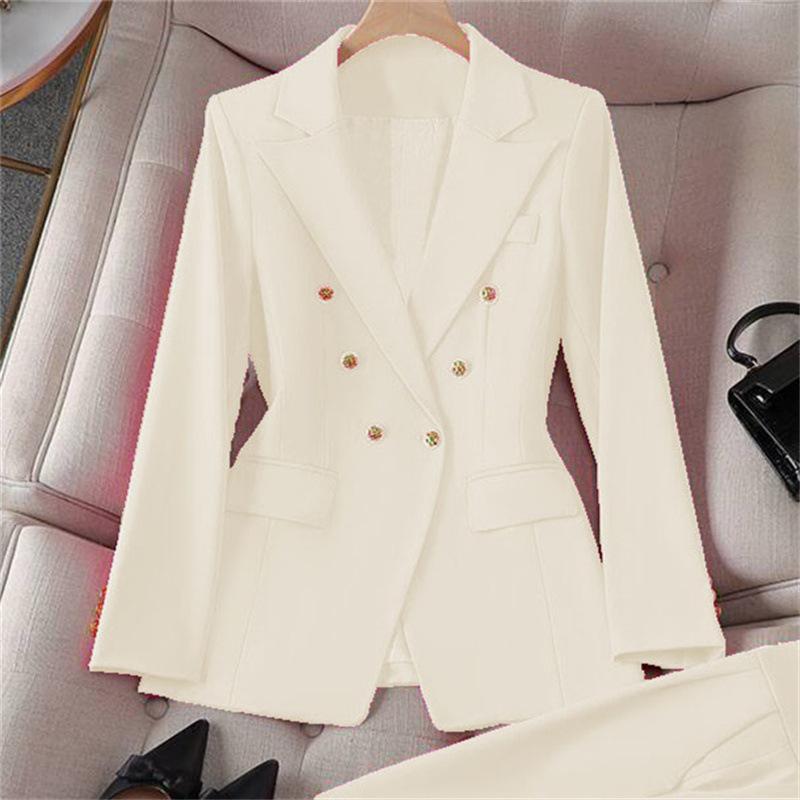 Small-sized Retro Suit Jacket Slim-fit Fashion Women's Casual Design Top Suit Jacket Set