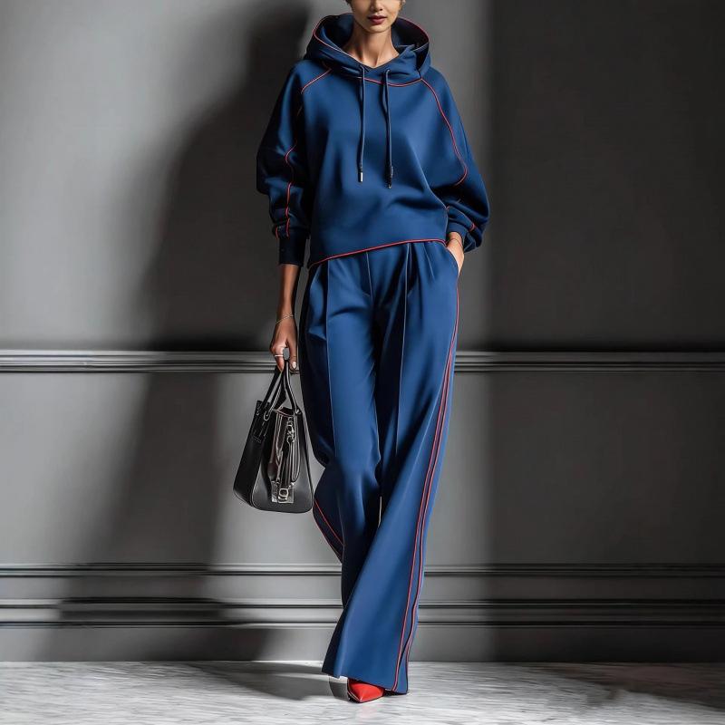Loose-fitting Casual Long-sleeve Hoodie With Matching Casual Pants