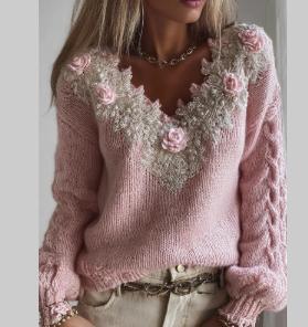 Womens Relaxed Cozy Soft Knit Pullover Sweater