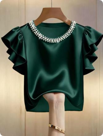 Stylish And Minimalist Womens Short Sleeve Top