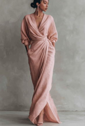 Resort Style Solid Color V-Neck Long Women's Dress