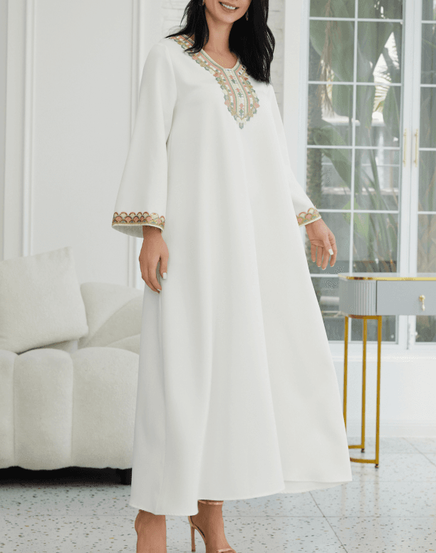 Women's Wear Fashion Stitching Lace Abaiya Robe