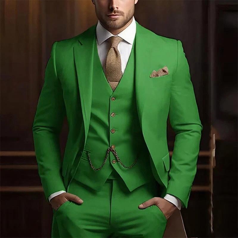 Mens Sophisticated Gentlemans Three-piece Suit