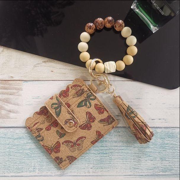 Silicone Bracelet Card Holder Coin Purse With Print