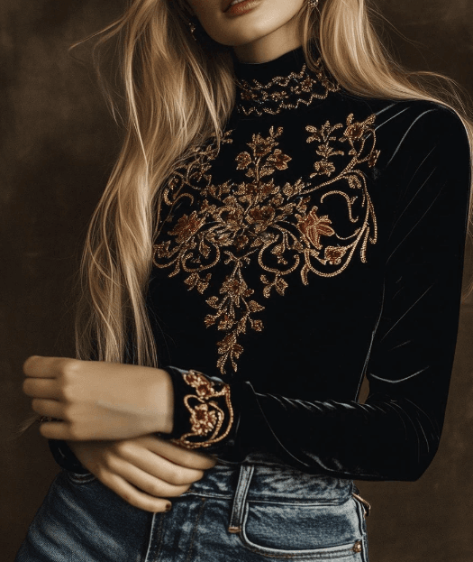Casual Turtleneck Slim-fit Long-sleeved Top
