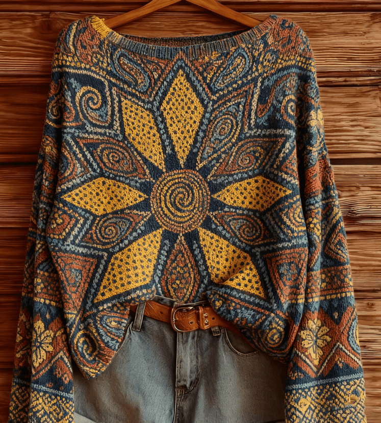 Lady Retro Style Long Sleeve