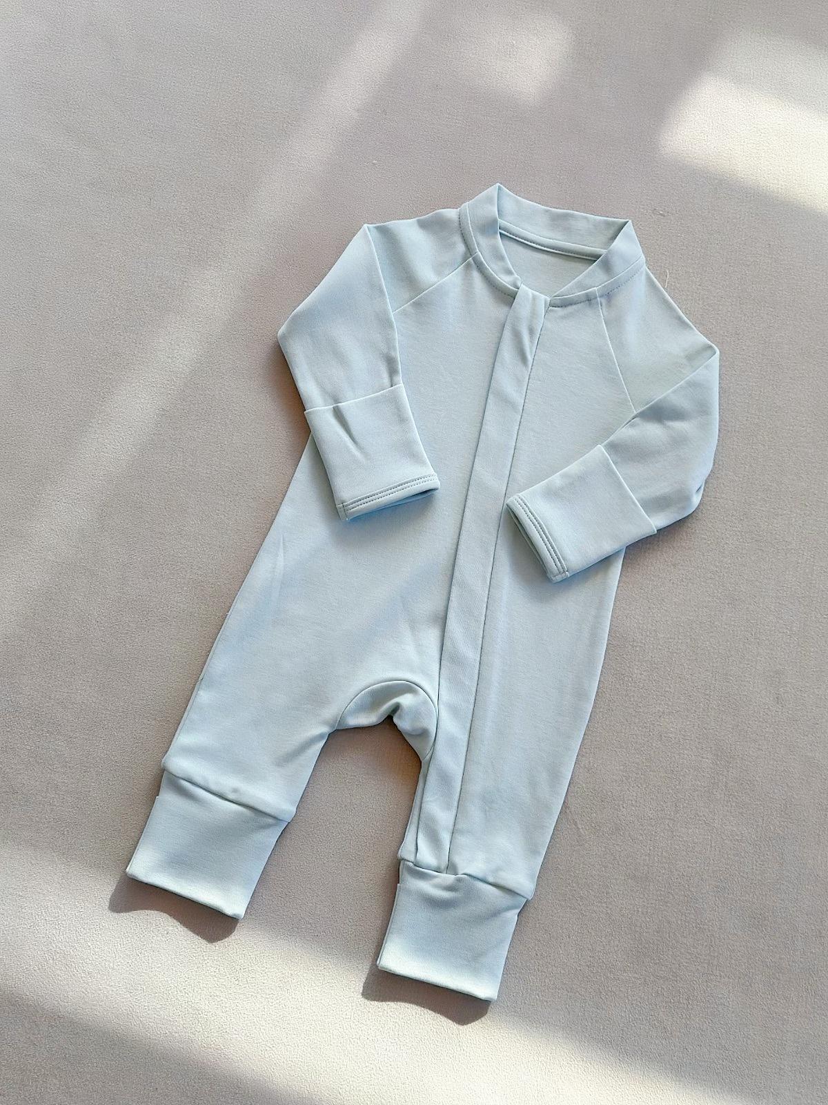 Baby Bodysuit Long Sleeve Zip-up All-in-one Romper