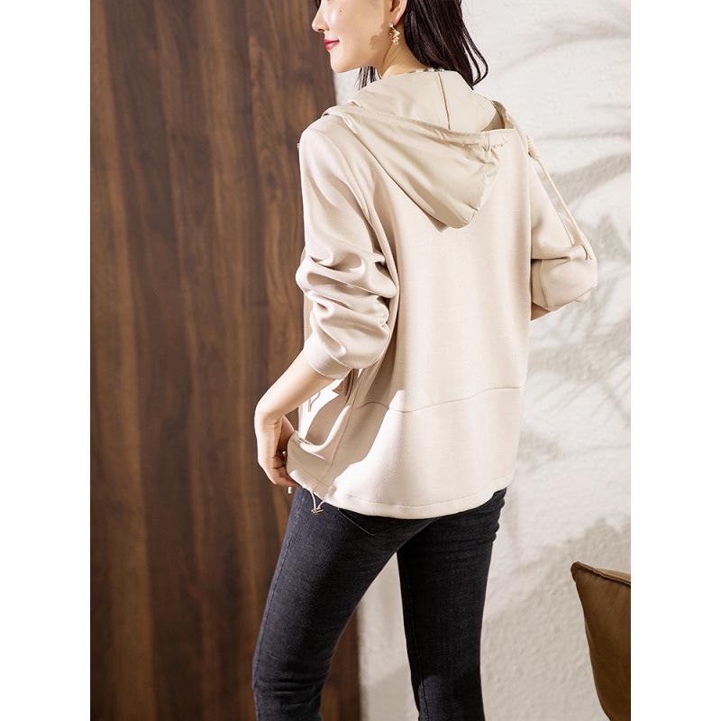 Womens Fashionable Casual Loose-fitting Cropped Jacket