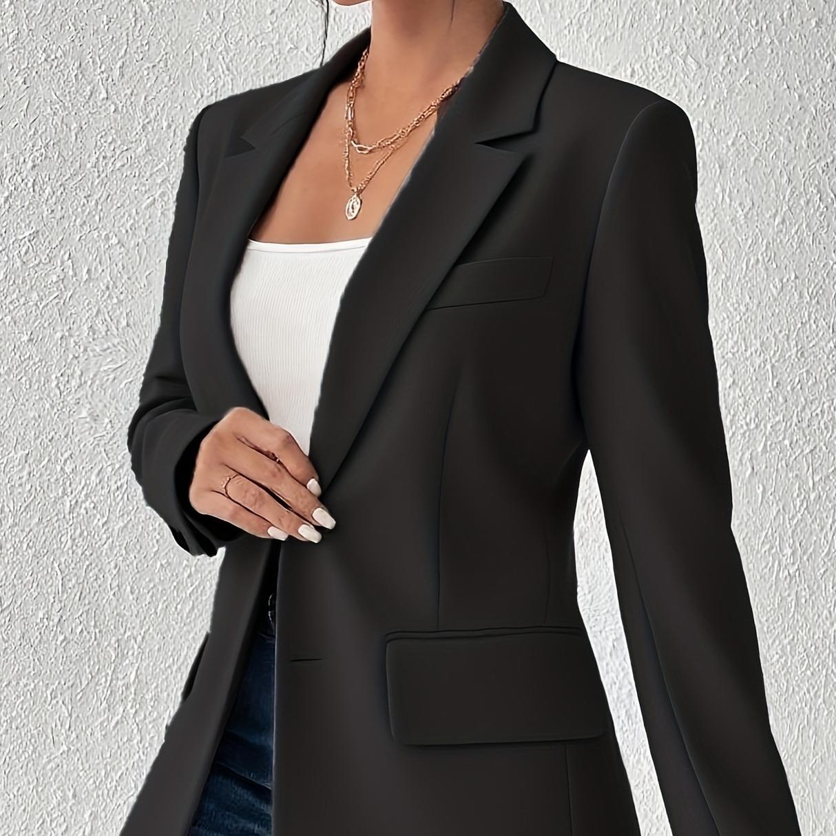 OL Commuter Notch-Neck Slim-Fit Cardigan Elegant Blazer