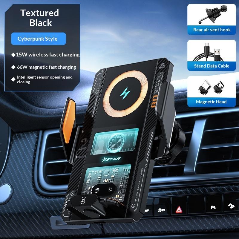 High-end Mechanical-style Wireless Charger With Automatic Sensing Designed Specifically For In-car Installation