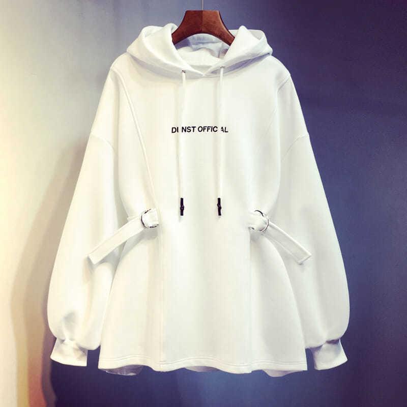 Korean-style Loose-fitting Fleece-lined Thickened Oversized Womens Hoodie For Fall And Winter