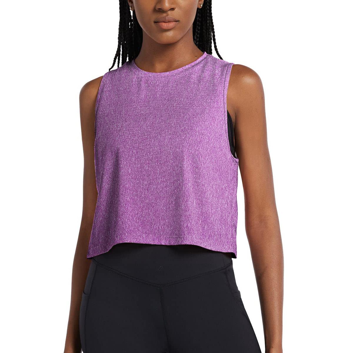 Women's Athletic Short Vest Quick-Drying Sleeveless T-Shirt