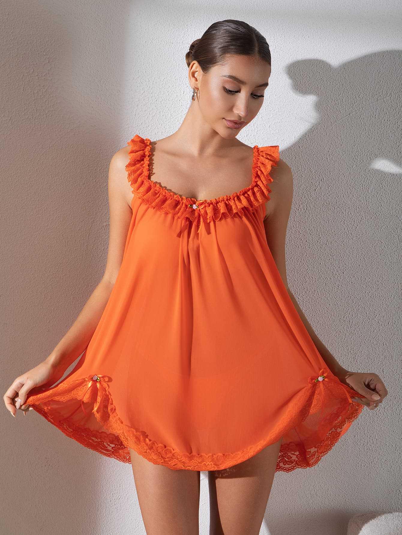 Mesh Sexy Lace Sling Nightdress