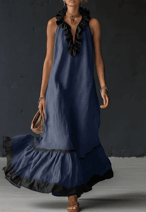 Resort-Style Linen Maxi Dress