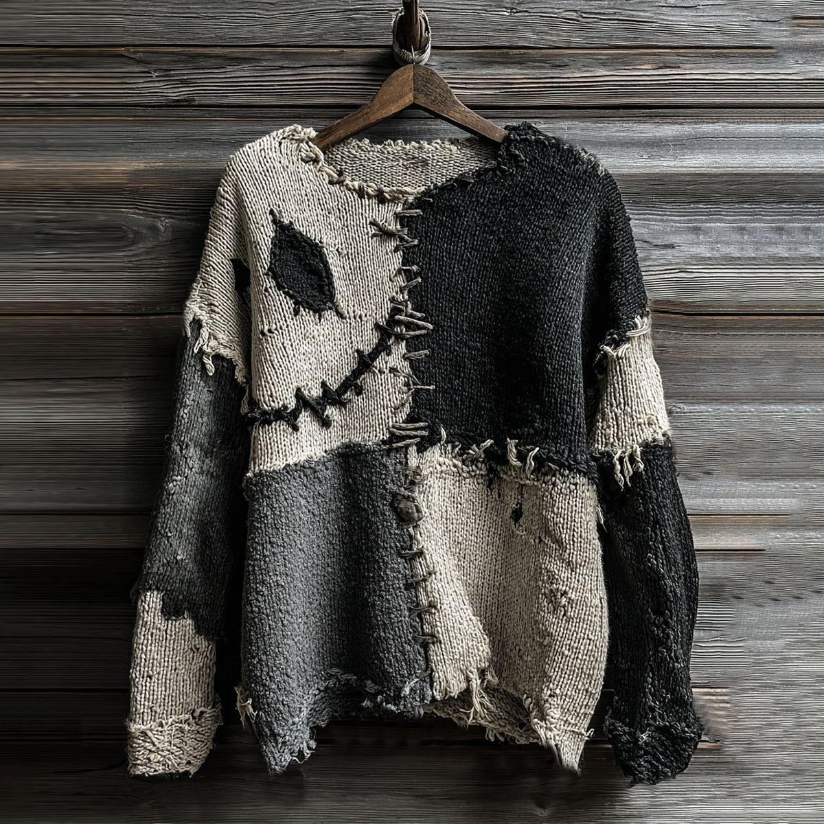 Digital Women's Printed Wear Round Neck Loose Feel Soft Sweater