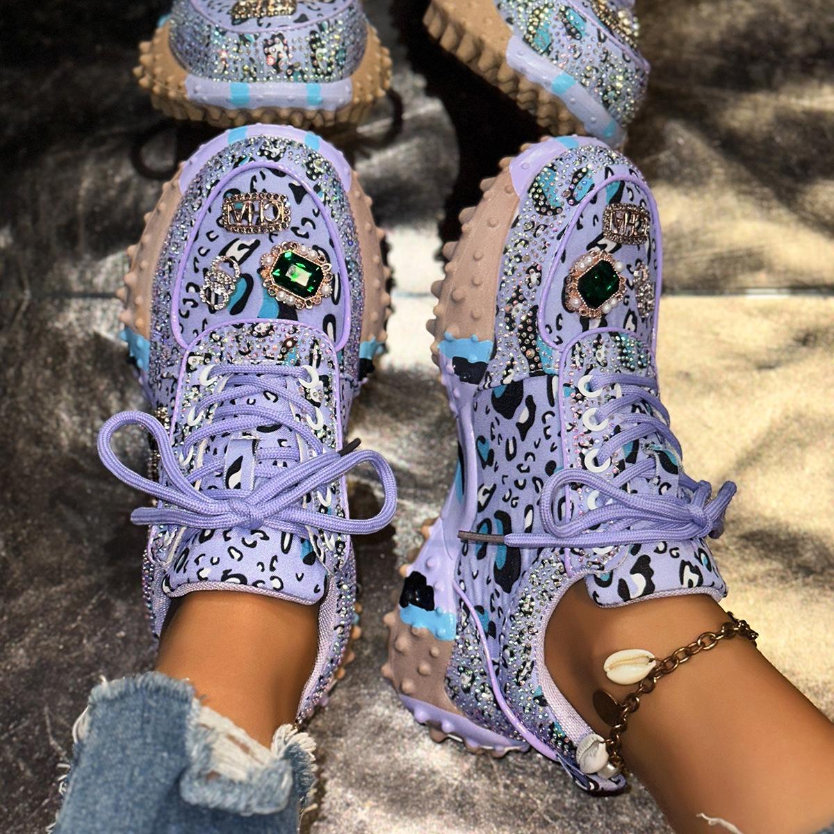 Rhinestone Durian Shoes Womens Casual Sneakers