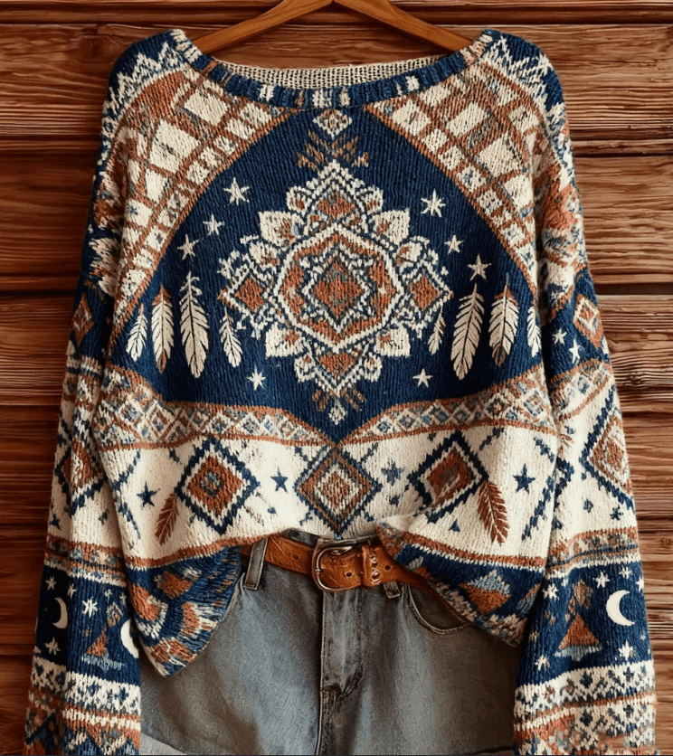 Lady Retro Style Long Sleeve