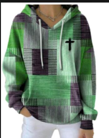 Stylish Casual Womens Hoodie With A Classic Plaid Design