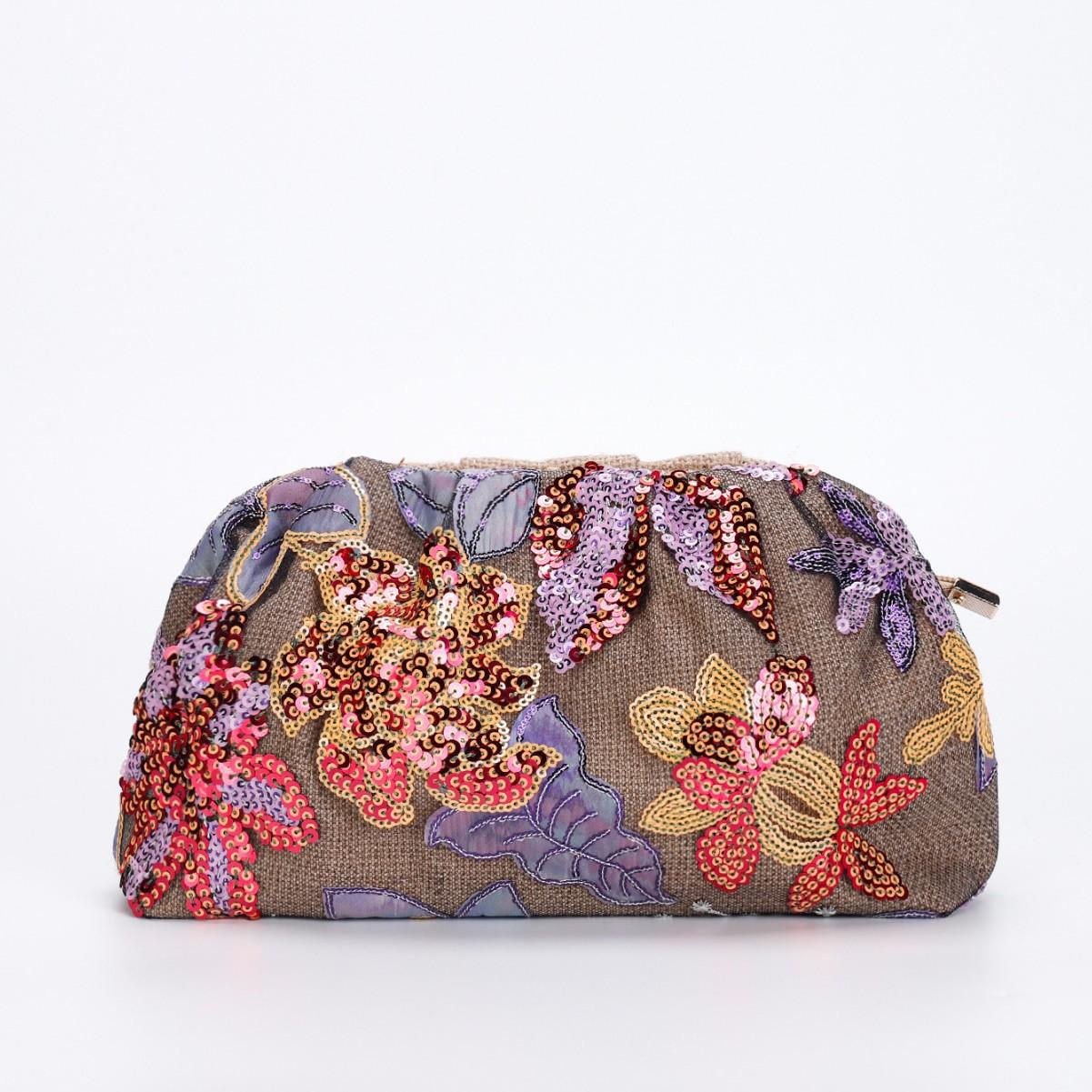 Handbag With Intricate Ink-wash Embroidery