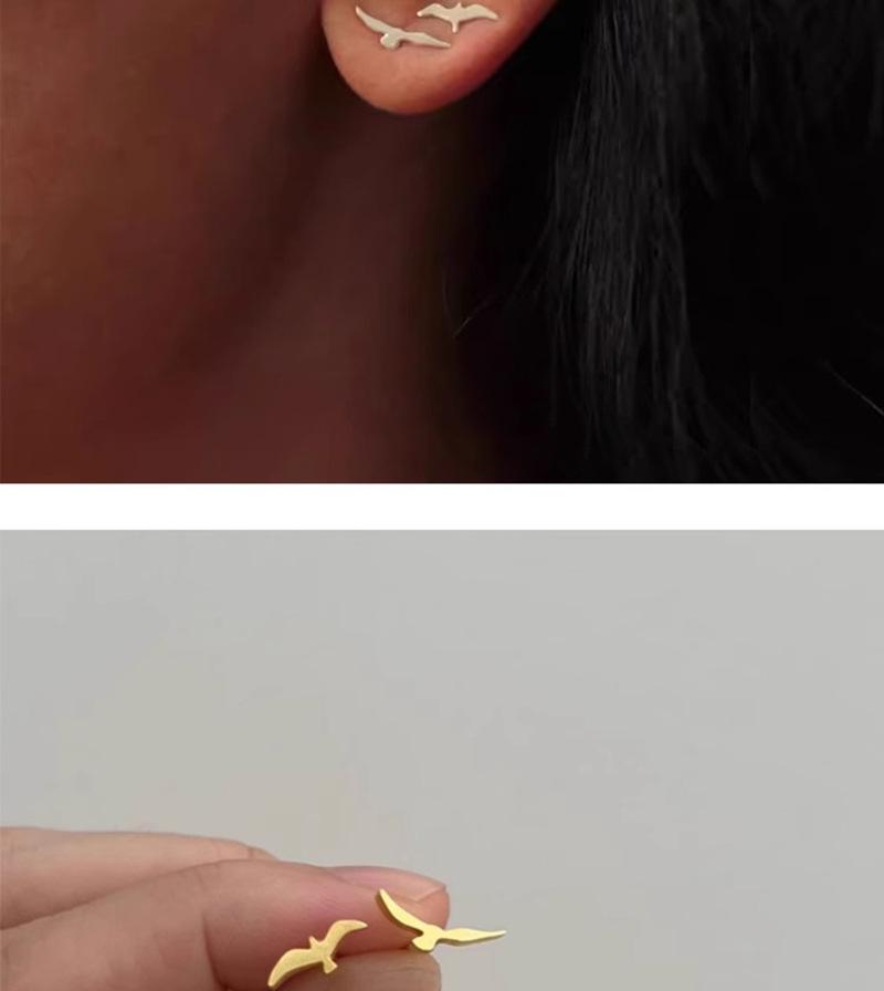 Asymmetric Cute Wild Geese Flying South Earrings