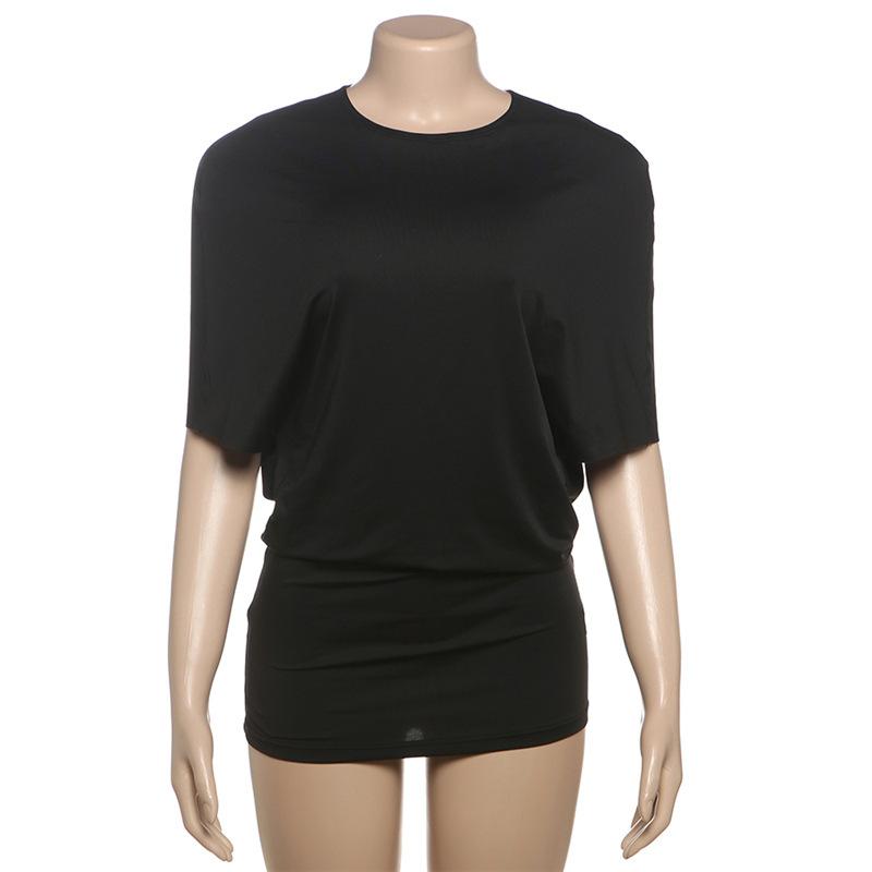 Sexy Round Neck Short Sleeves Bare Back Sheath Dress