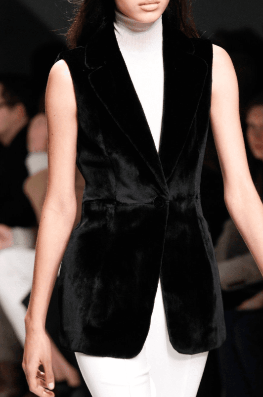 Casual Collared Single-button Slim-fit Velvet Sleeveless Vest