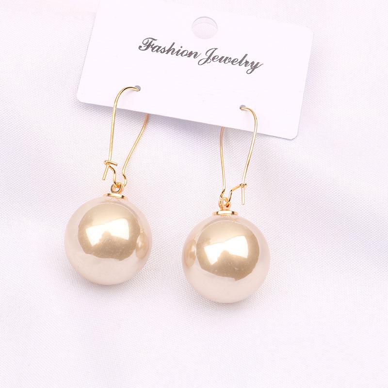 Large Pearl Silver Pearl Ear Clips For Women