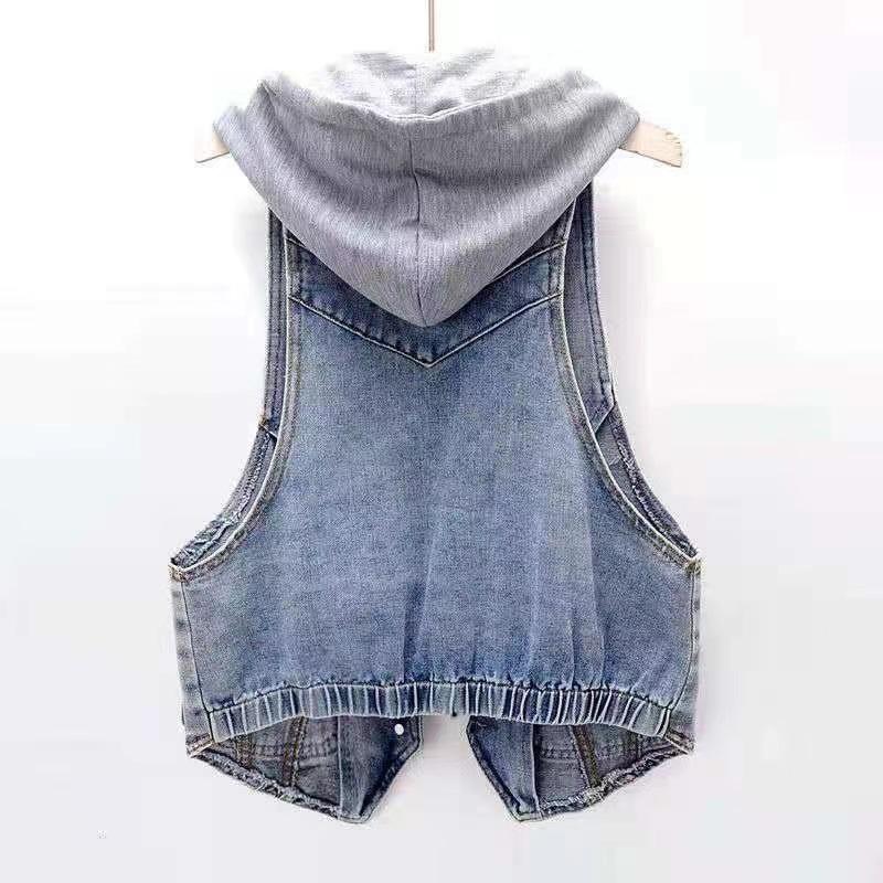 Loose-fitting Korean-style Hooded Vest Jacket