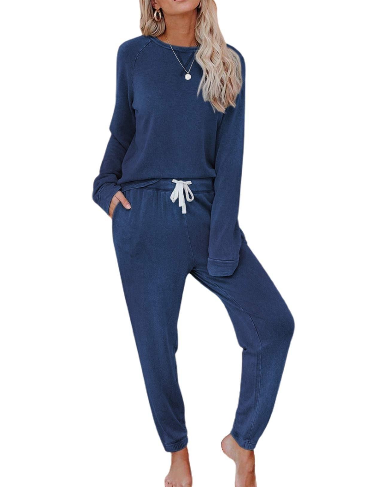 Home Long-sleeved Trousers Ladies Two-piece Set