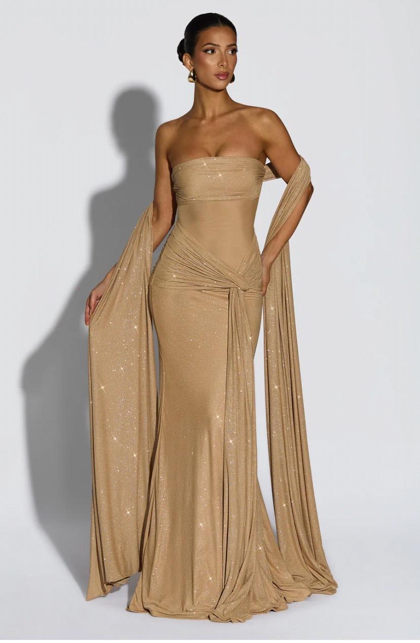GY26147 Fashion Sequin Sexy Tube Top Dress