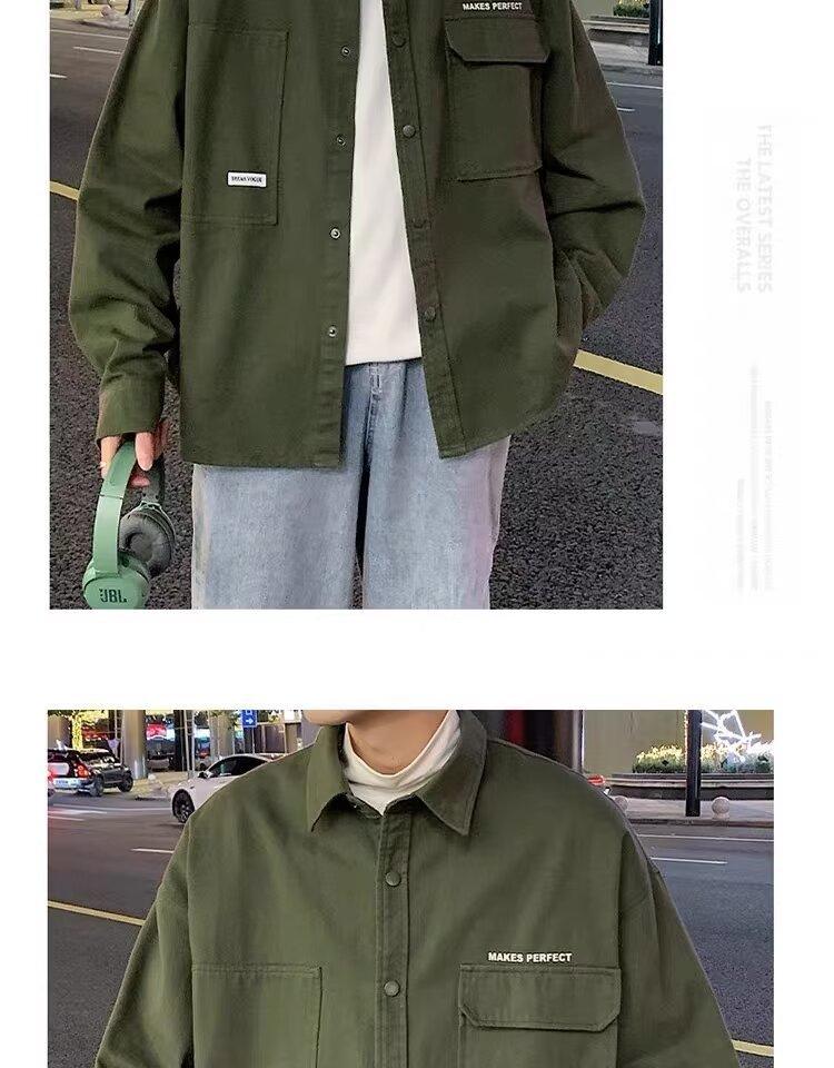 Fashion Loose Oversized Cardigan Long Sleeve Shirt Men